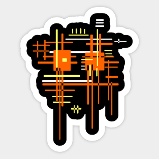 Minimal Architecture Techno Design Sticker